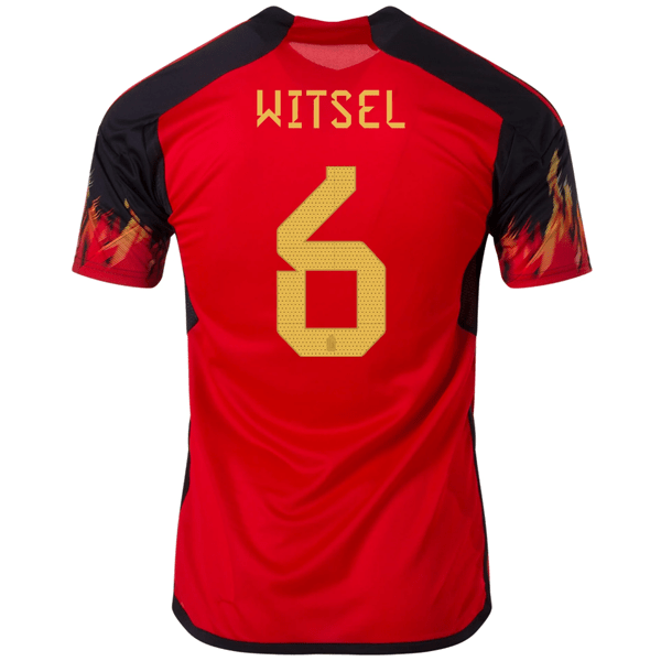 adidas Belgium Axel Witsel Home Jersey 22/23 (Red/Black) | SoccerWearhouse