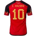 adidas Bélgica Eden Hazard Home Jersey 22/23 (Rojo/Negro)