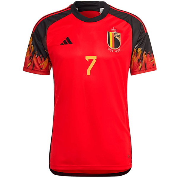 adidas Belgium Kevin De Bruyne Home Jersey 22/23 (Red/Black) | SoccerWearhouse