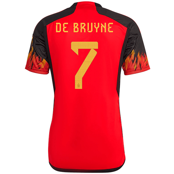 adidas Belgium Kevin De Bruyne Home Jersey 22/23 (Red/Black) | SoccerWearhouse