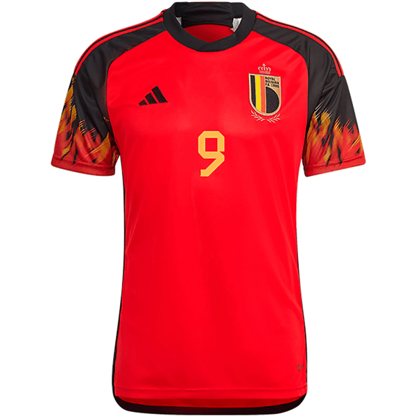 adidas Belgium Romelu Lukaku Home Jersey 22/23 (Red/Black) | SoccerWearhouse