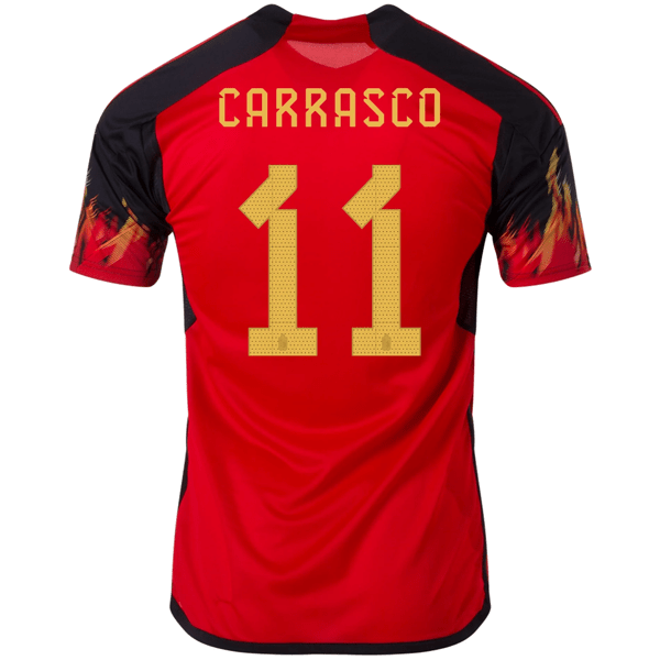 adidas Belgium Yannick Carrasco Home Jersey 22/23 (Red/Black) | SoccerWearhouse