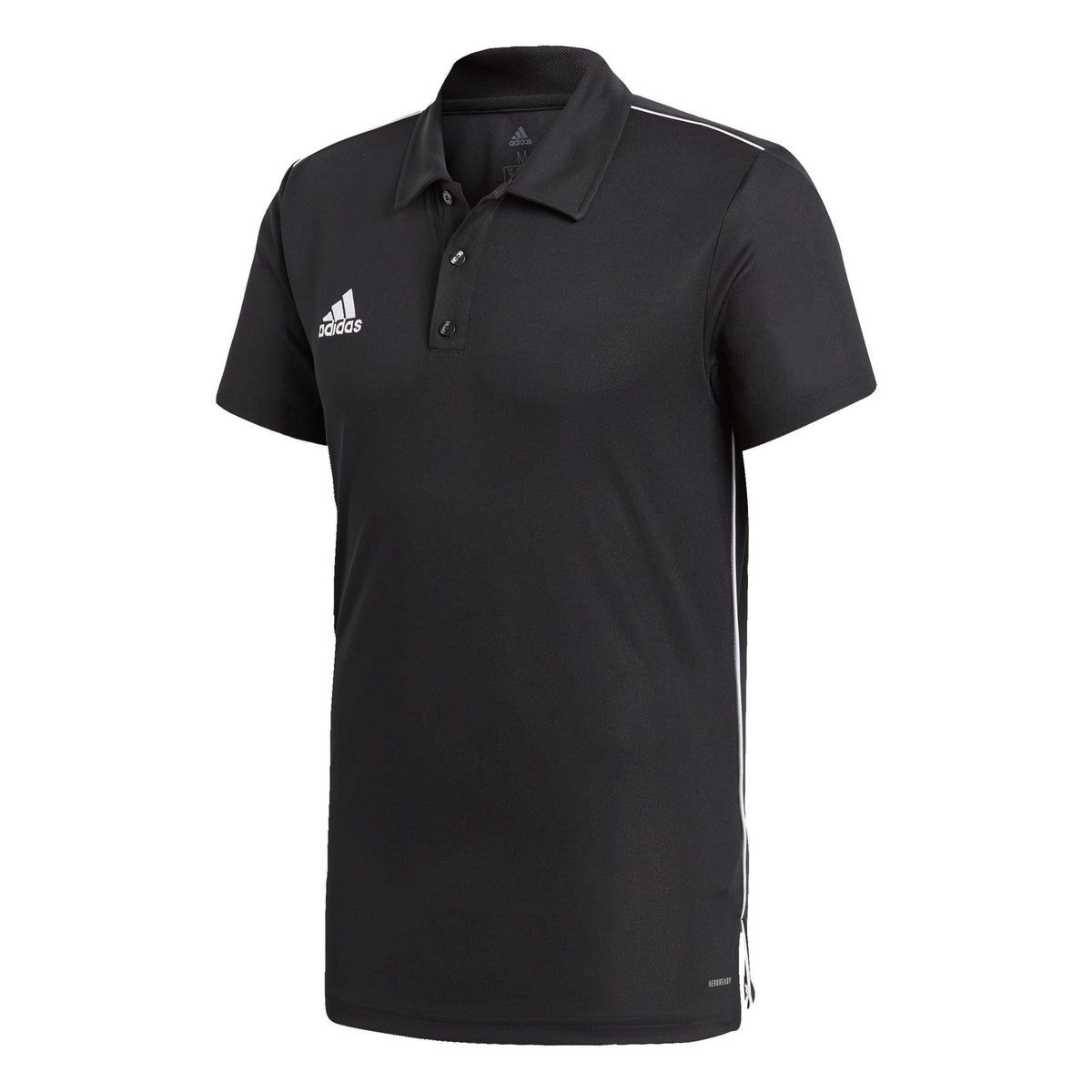ADIDAS CORE 18 CLIMALITE SOCCER POLO SHIRT (BLACK/WHITE) | SoccerWearhouse