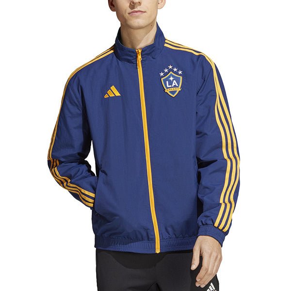 adidas LA Galaxy Reversible Anthem Jacket (Navy/Green/Multi) | SoccerWearhouse