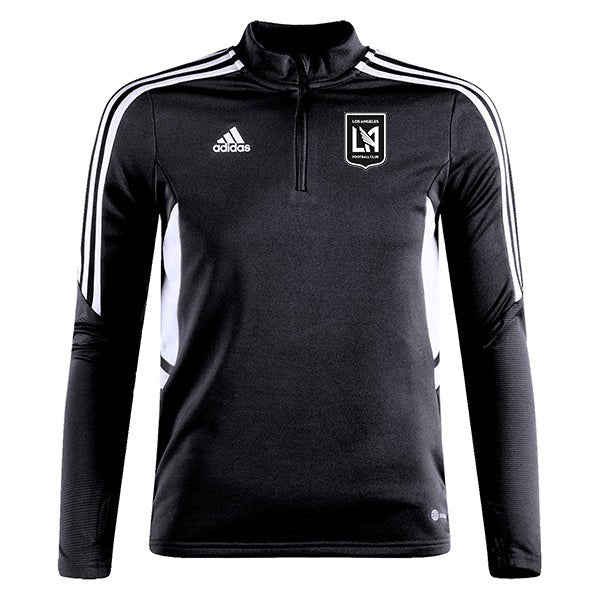 adidas LAFC 3/4 Track Top Jacket (Black/White) | SoccerWearhouse