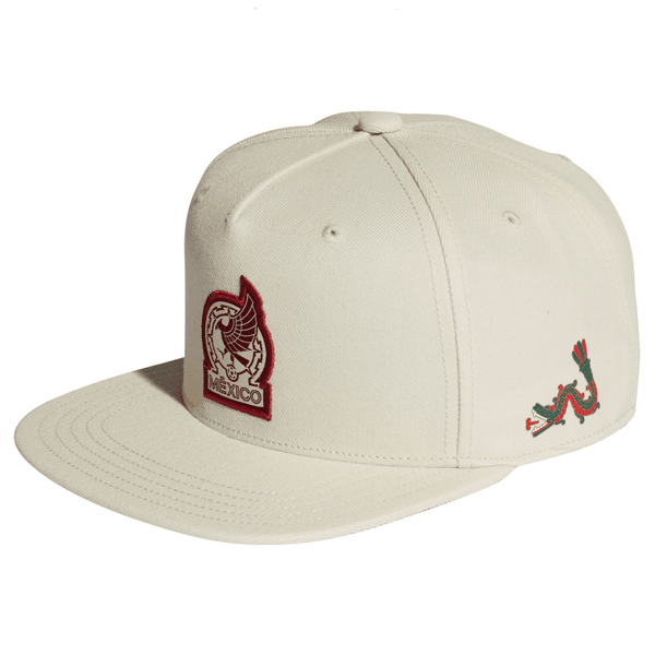 adidas Mexico Away Snapback Hat (Wonder White/College Team Burgundy) | SoccerWearhouse