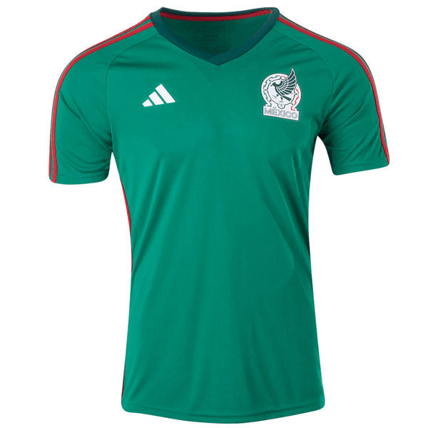 adidas Mexico Home Fan Shirt 22/23 (Vivid Green/Scarlet) | SoccerWearhouse