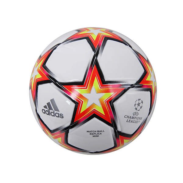 adidas UCL Pyrostorm Mini Ball (White/Solar Yellow) | SoccerWearhouse