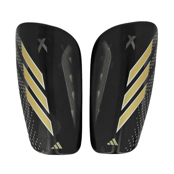 adidas X League Shin Guard (Black/Night Grey/Matte Gold) | SoccerWearhouse