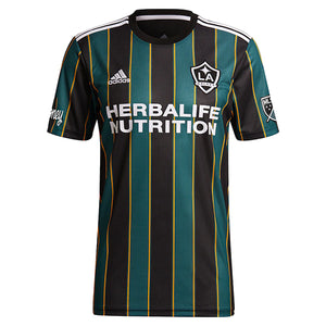 adidas Zubak LA Galaxy Away Jersey 21/22 w/ Honey & MLS Patch (Black/Tech Green)