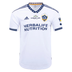 adidas Caceres LA Galaxy Home Authentic Jersey 22/23 w/ MLS Patches (White)