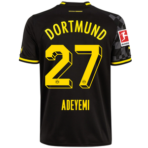 Puma Borussia Dortmund Adeyemi Away Jersey w/ Bundesliga Patch 22/23 (Puma Black/Asphalt)
