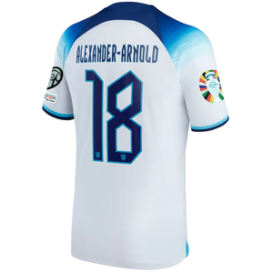 Nike England Alexander-Arnold Home Jersey w/ Euro Qualifying Patches 22/23 (White/Blue Fury/Blue Void)