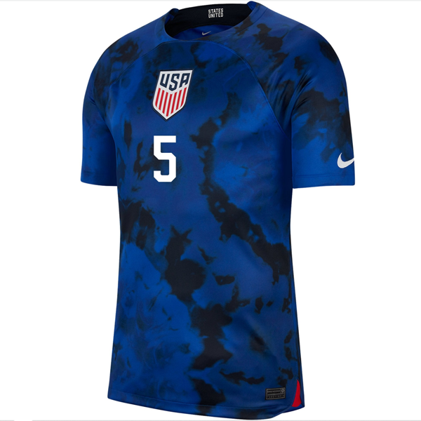 Nike Estados Unidos Antonee Robinson Authentic Match Away Jersey 22/23 (Azul brillante/Blanco) 
