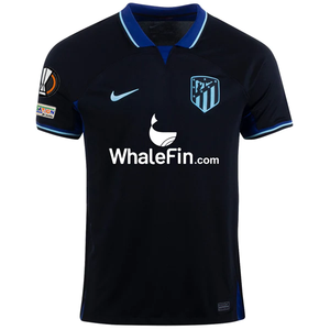 Nike Atletico Madrid Away Jersey w/ Europa League Patches 22/23 (Black/Deep Royal)