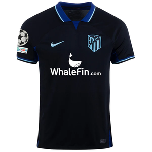Nike Atletico Madrid Away Jersey w/ Champions League Patches 22/23 (Black/Deep Royal)