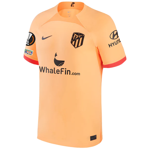 Atletico Madrid Third Jersey Europa League Patches 22/23 (Peac - Soccer Wearhouse