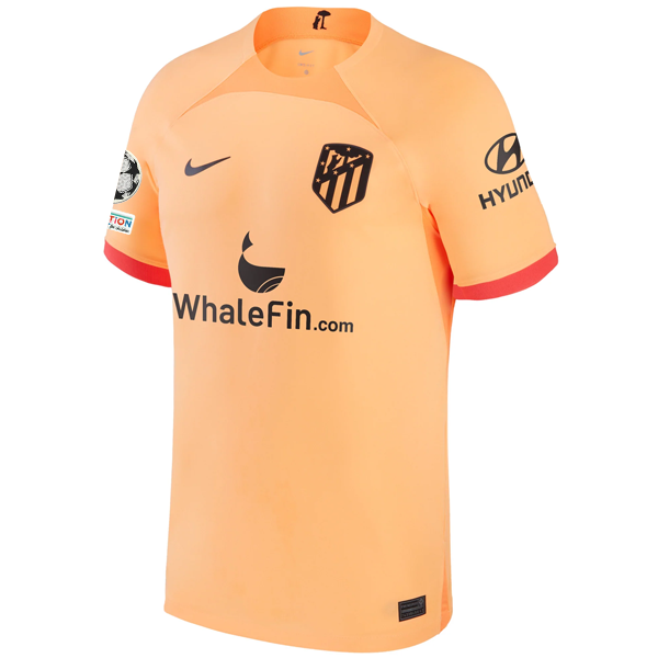 Nike Atletico Madrid Third Jersey w Champion League Patches 22 23 Pe Soccer Wearhouse