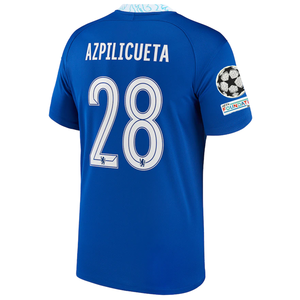 Nike Chelsea Cesar Azpilicueta Home Jersey w Champions League