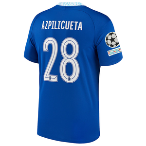 Nike Chelsea Cesar Azpilicueta Home Jersey w/ Champions League + Club World  Cup Patches 22/23 (Rush Blue)