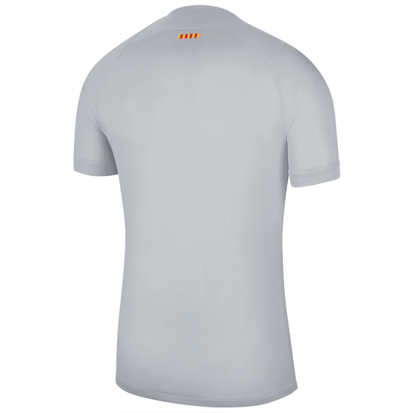 Nike Barcelona Tercera Camiseta 22 23 Gris Cielo Negro Soccer