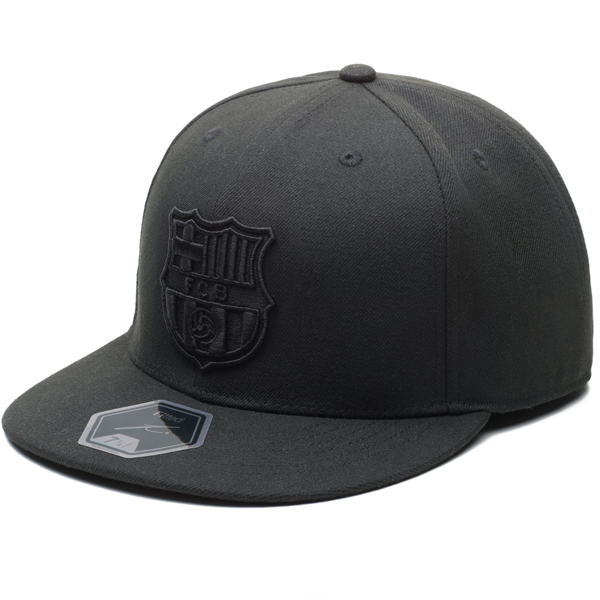 Fan Ink Barcelona Gorro Ajustable con Pico Plano (Negro)
