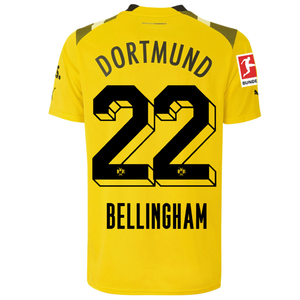 Puma Borussia Dortmund Bellingham Cup Jersey w/ Bundesliga Patch 22/23 (Cyber Yellow/Black)