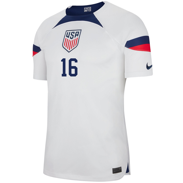 Nike Estados Unidos Authentic Match George Bello Home Jersey 22/23 (Blanco/Azul)