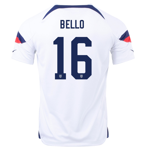 Nike Estados Unidos George Bello Home Jersey 22/23 (Blanco/Azul)