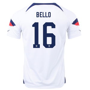 Nike United States George Bello Home Jersey 22/23 (White/Loyal Blue)