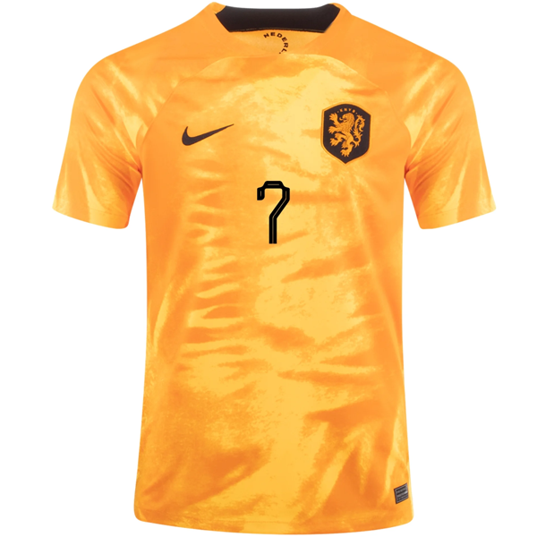 Camiseta Nike Holanda Steven Bergwijn Home 22/23 (Naranja láser/Negro)