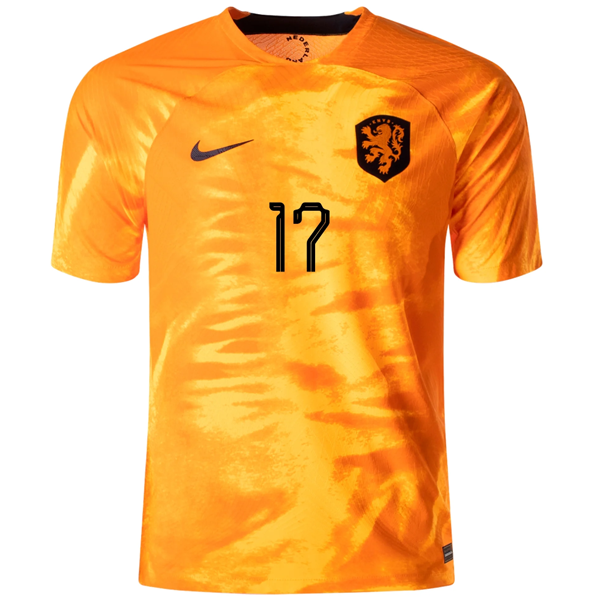 Nike Holanda Daley Blind Match Authentic Home Jersey 22/23 (Naranja láser/Negro)