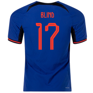 Nike Netherlands Daley Blind Match Authentic Away Jersey 22/23 (Deep Royal/Habanero Red)