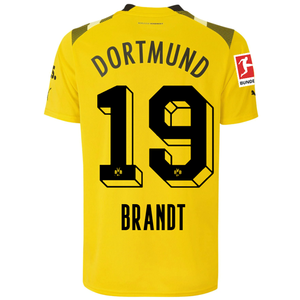 Puma Borussia Dortmund Julian Brandt Cup Jersey w/ Bundesliga Patch 22/23 (Cyber Yellow/Black)