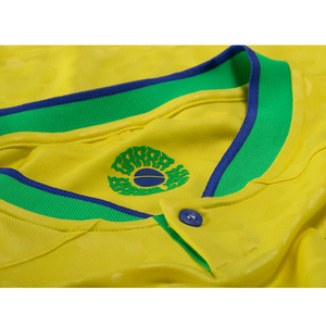 Nike Brazil Rodrygo Home Jersey 22/23 w/ World Cup 2022 Patches (Dynamic Yellow/Paramount Blue)