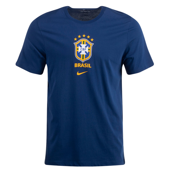 Nike Brazil Crest T-Shirt (Coastal Blue) - Soccer Wearhouse