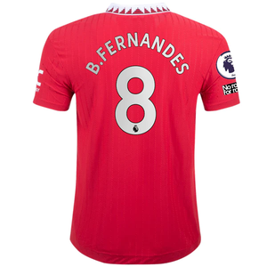 adidas Manchester United Authentic Bruno Fernandes Home Jersey w/ EPL + No Room For Racism Patches 22/23 (Real Red)