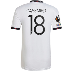 adidas Manchester United Casemiro Away Jersey w/ Europa League Patches 22/23 (White)
