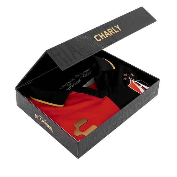 Charly Atlas Bicampeon Long Sleeve Jersey 22/23 (Red/Black) | SoccerWearhouse
