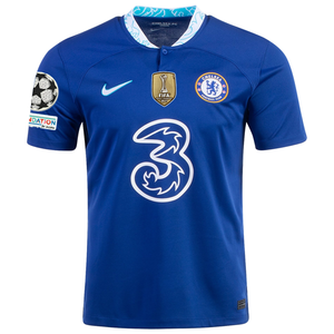 Nike Chelsea Enzo Fernandez Home Jersey w/ Champions League + Club World Cup Patches 22/23 (Rush Blue)