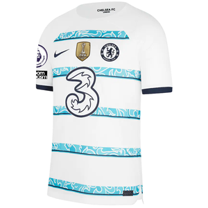 Nike Chelsea Away Jersey w/ EPL + Club World Cup Patches 22/23 (White/College Navy)