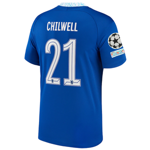 Nike Chelsea Ben Chilwell Home Jersey w/ Champions League + Club World Cup Patches 22/23 (Rush Blue)