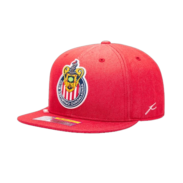 Fan Ink Chivas de Guadalajara Adjustable Flat Billed Hat (Red)