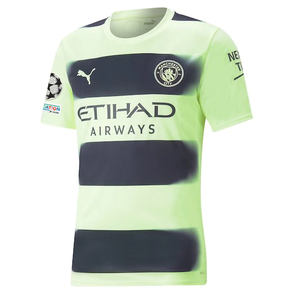 Puma Manchester City Third Jersey w Champions League Patches 22