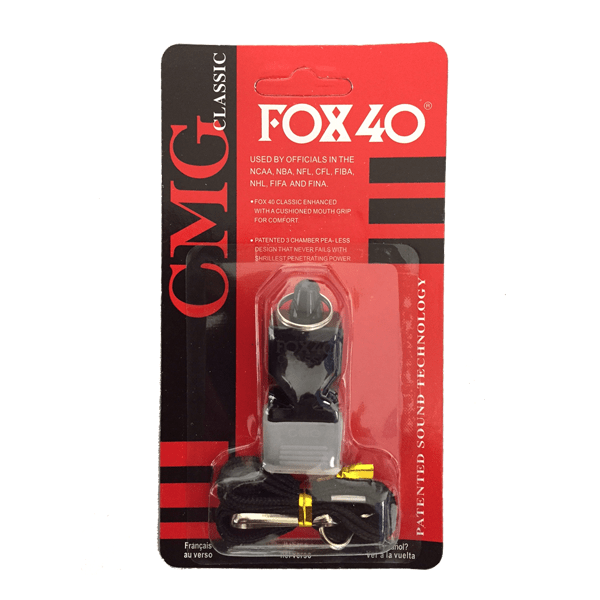 Classic Fox 40 Referee Whistle (Black) | SoccerWearhouse
