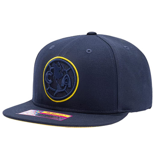 Fan Ink Club America Eclipse Snapback Hat (Navy/Yellow)