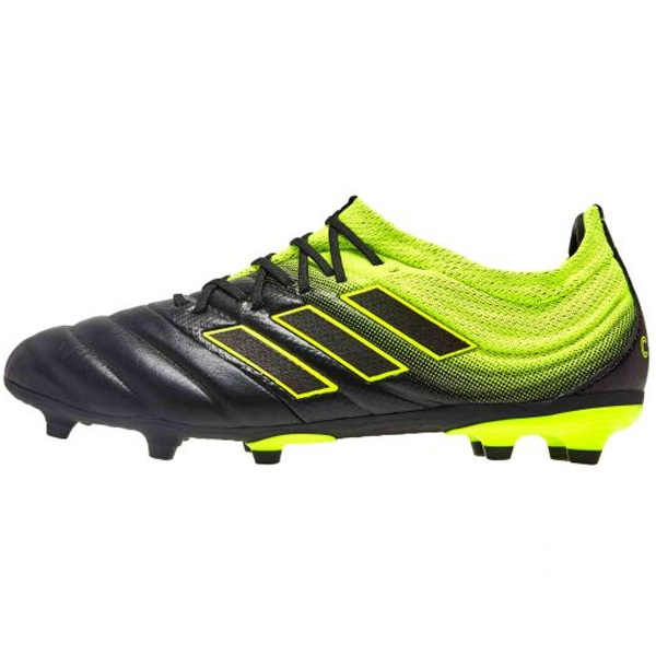 adidas Jr. Copa 19.1 FG Cleats (Black/Solar Yellow) Soccer Wearhouse