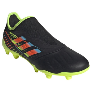 adidas Copa Sense.3 Laceless FG Soccer Cleats (Core Black/Bright Cyan/Solar Yellow)