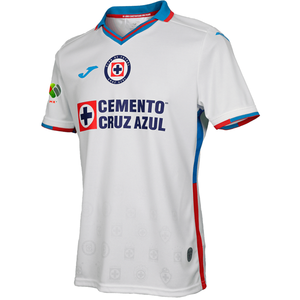 Camiseta Joma Cruz Azul Visitante con Parche Liga MX 22/23 (Blanco)