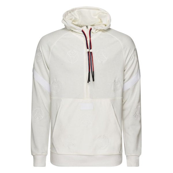 Nike Paris Saint-Germain Dri-Fit 1/2 Zip Sudadera con capucha (Vela/Blanco)